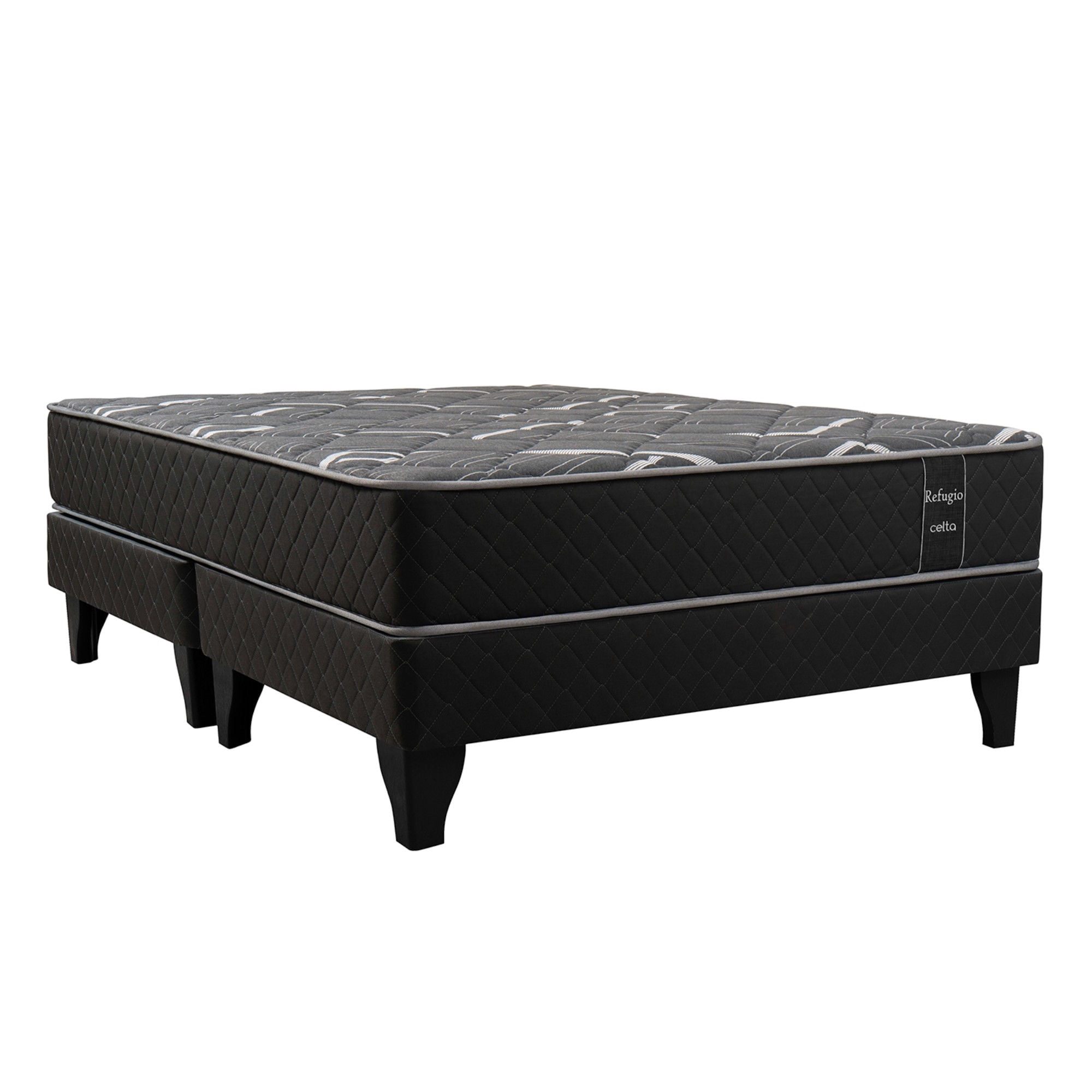 Cama Europea Pocket Plus Refugio King Base Dividida