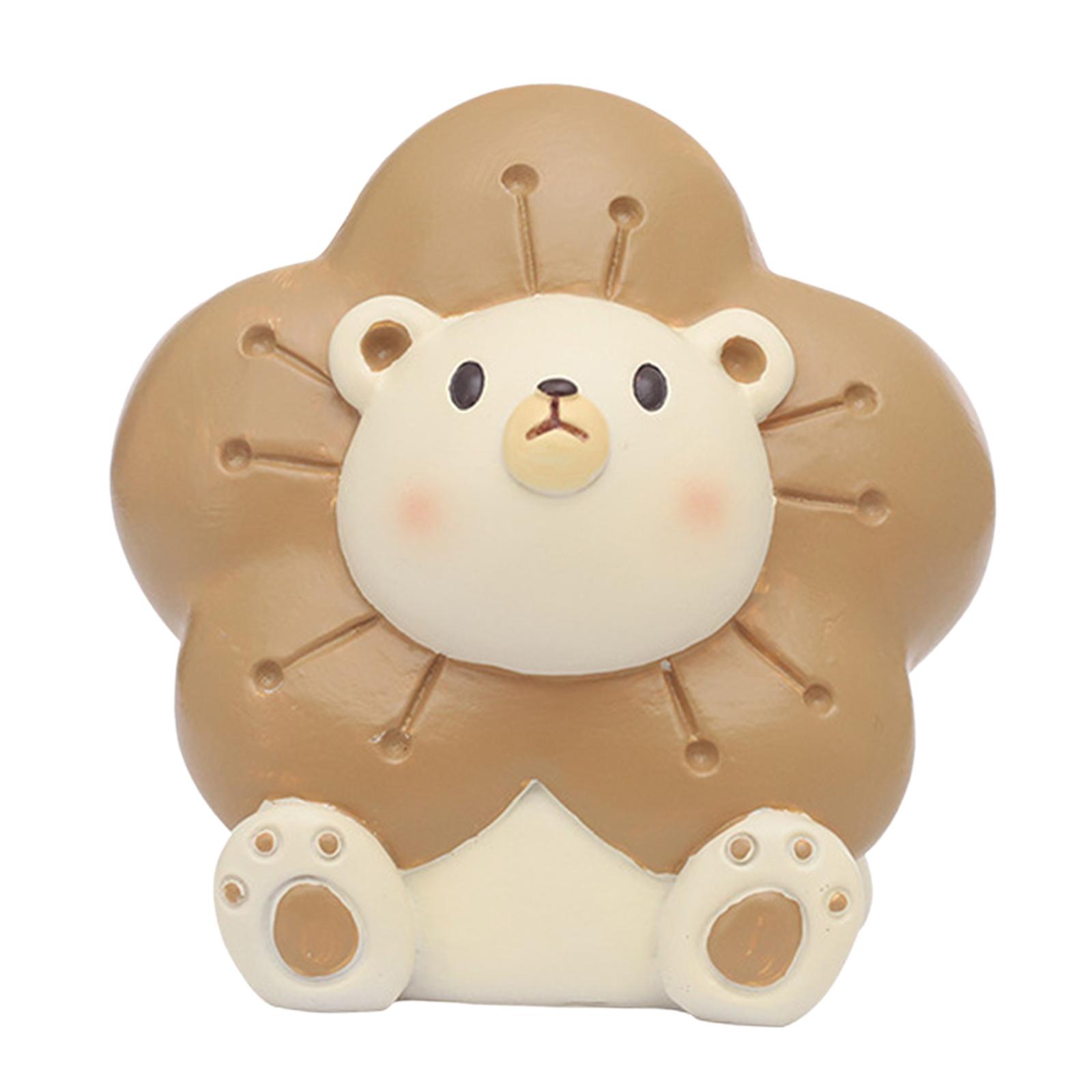 Magideal - Macetas Para Jardín, Macetas De Resina Macetas Pequeñas, Macetas S De Animales De Dibujos Animados Con Orificio De Drenaje, Macetas De Bonsái , Osa 9X7.5X9Cm