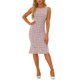 thumbnail image 1 of INSPIRE CHIC Vestido Elegante Sin Mangas de Tweed con Cuello Barco para Mujer, Outfit de Maestra para Regreso a Clases, Rosa M, 1 of 6
