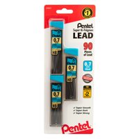 Recambios De Plomo Pentel Super Hi-Polymer De 0,7 Mm Hb Negros (X30)