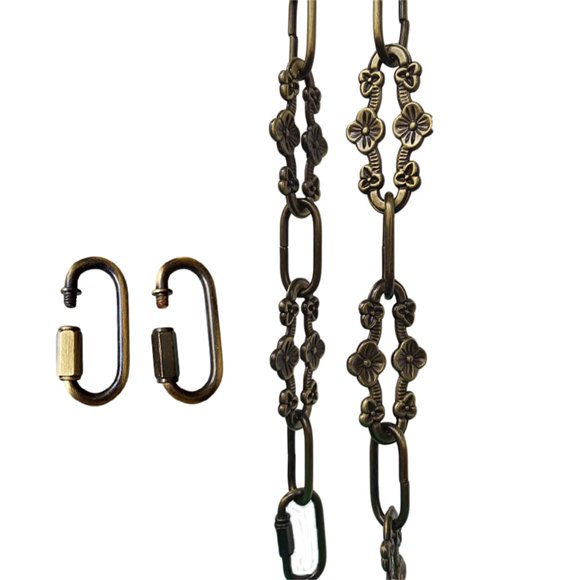 Cadena WOERFU de 76 cm con Hebilla de Ciruela en Bronce Antiguo