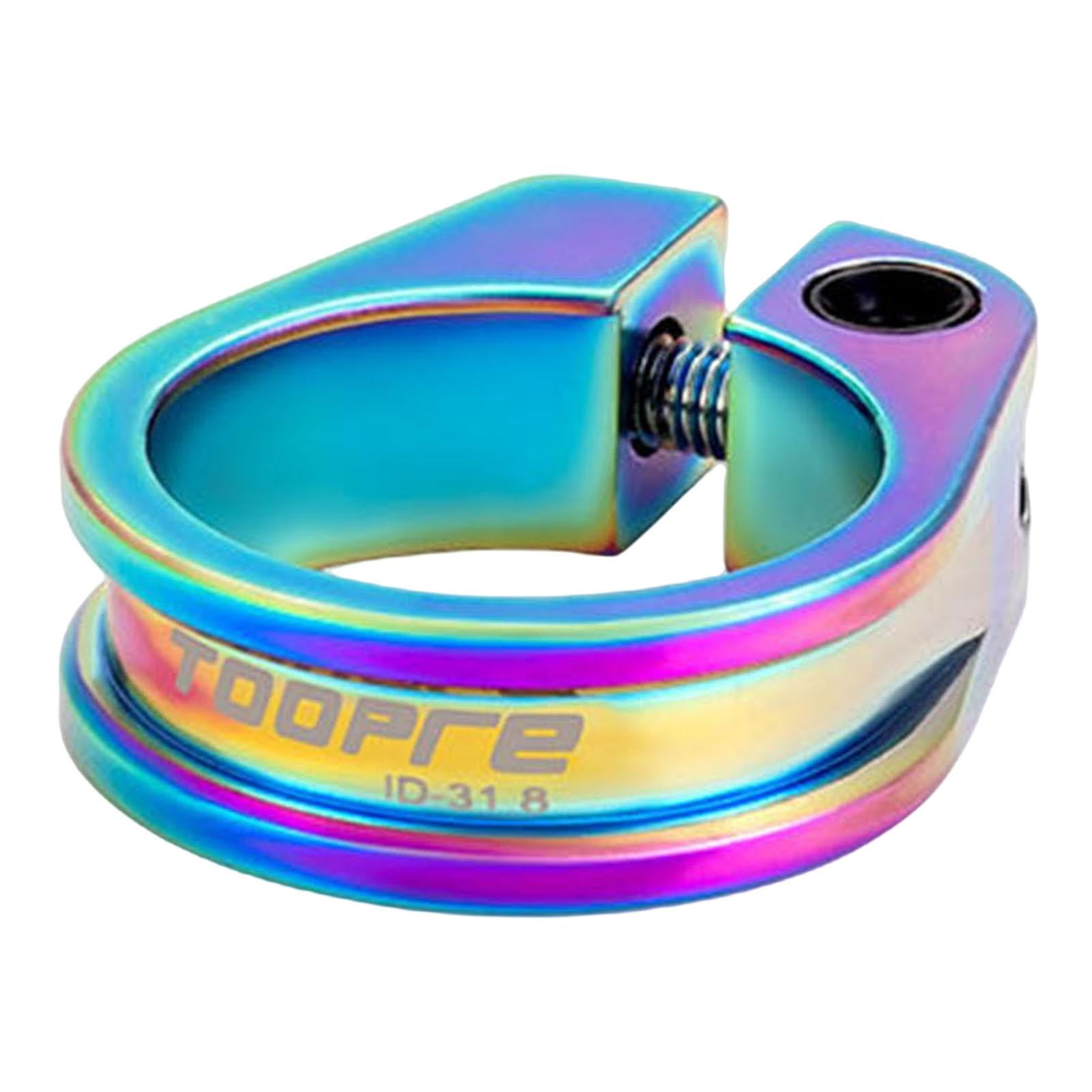 Ioensy - Abrazadera Para Tija De Sillín De Bicicleta Ligera Ciclismo Mtb Bicicleta De Aluminio 31.8 Mm Colorido