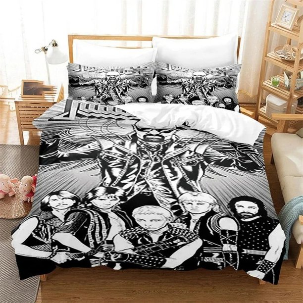 Judas Priest Bedding Set,Duvet Cover Comforter Bed Set Quilt Cover Pillowcase,King Queen Twin Size Boys Girls AdultsBed Sheets
