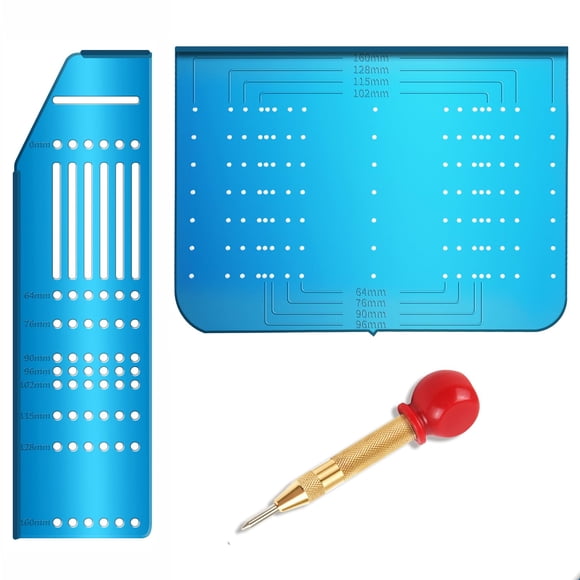 Kit de plantilla multiuso para herrajes de gabinete King&Charles con punzón de centrado