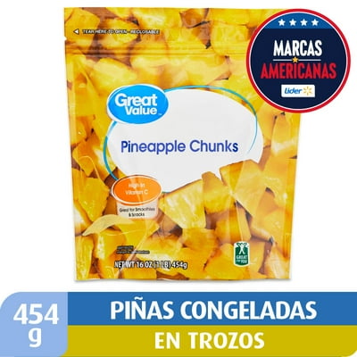 Piña En Trozos Congelados 454 G Great Value