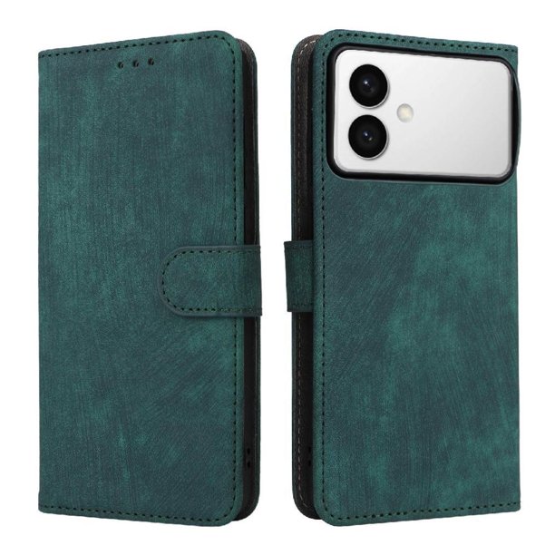 Funda Billetera para Samsung Galaxy S26 Edge con Soporte - Cartera de Cuero con Ranuras Verde