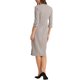 thumbnail image 3 of INSPIRE CHIC Vestido de Tubo para Mujer Cuello Barco Mangas 3/4 Dobladillo con Abertura Vestidos Midi para el Trabajo Gris M, 3 of 6