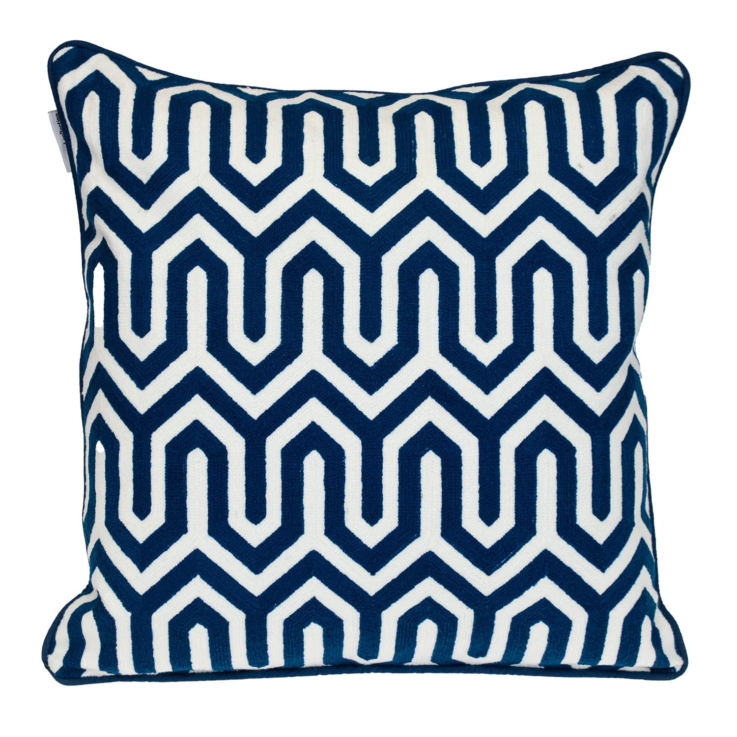 Parkland Collection - Almohada Cuadrada Geométrica Azul 50x50 Cm De La Colección Parkland