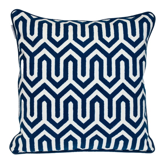 Almohada cuadrada geométrica azul 50x50 cm de la colección Parkland