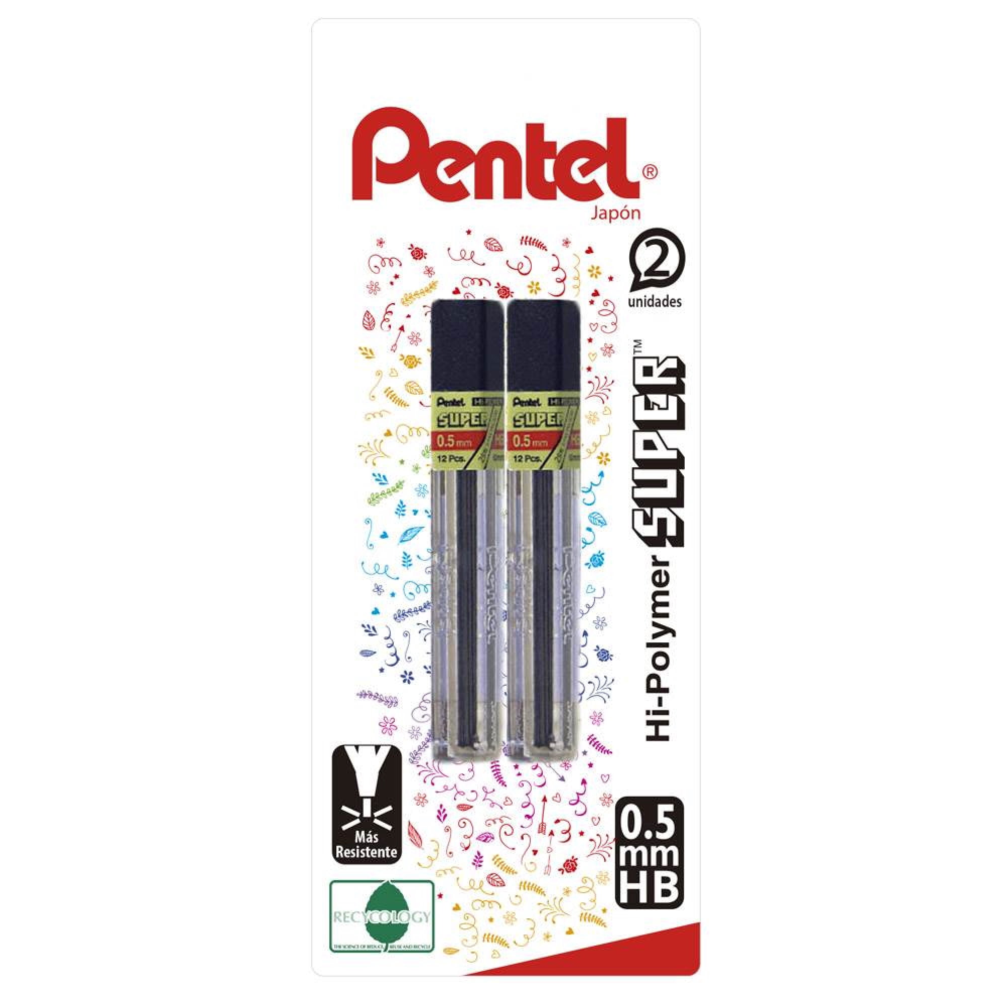 Minas De Repuesto X2 0.5 Mm Hb 1 Un Pentel