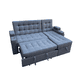 thumbnail image 4 of Sofá Cama 3 Cuerpos Gris Oscuro 200 cm con Baúl y Puffs, 4 of 5