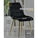 thumbnail image 2 of Pack 2 Sillas De Comedor Roma Tapiz Felpa Base Resistente Dorada - Negro, 2 of 3
