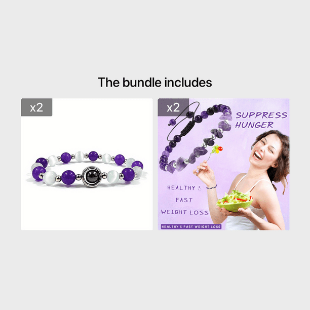 Amethyst Body-Purifying Bracelets for Yoga, Stress Relief, and Weight Loss - Natural and Healing for Men and Women