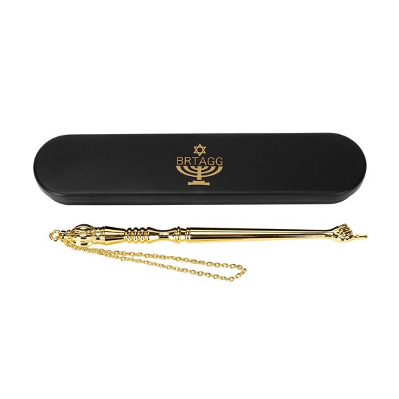 Yad Puntero de Torá BRTAGG 17 cm Dorado Regalo Judío