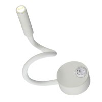 Magideal - Para Leer En La Cama, Lámpara De Cama Con Luz Nocturna, Lámpara De Lectura Con Luz De Montaje En Pared, Lámpara De Pared Led Flexible, Luz De Lectura Interruptor De Base Blanca