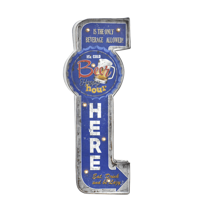 Muebles Santa Ana - Letrero Vintage Led.