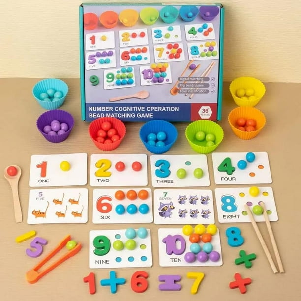 JUEGO DIDACTICO MATEMATICAS E INGENIO MONTESSORI rojo Lider