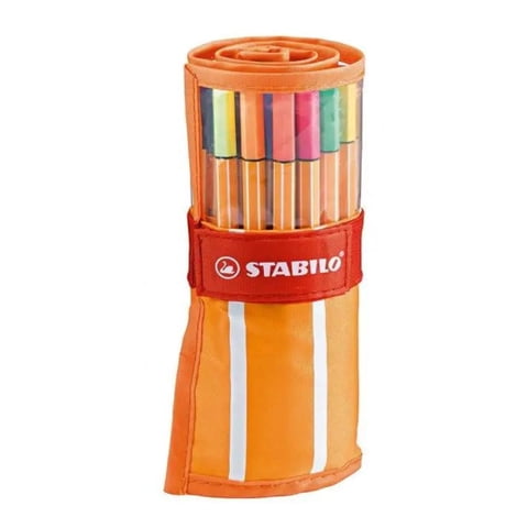 Rhein - Estuche De Lona 30 Fineliner Point 88 Stabilo Multicolor