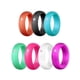 thumbnail image 1 of 7 paquetes de anillos de boda de silicona para mujer, conjuntos de anillos de boda de goma, anillos apilables de silicona finos con incrustaciones de circonita, ancho de 5,5 mm, tallas 6-10, 1 of 7