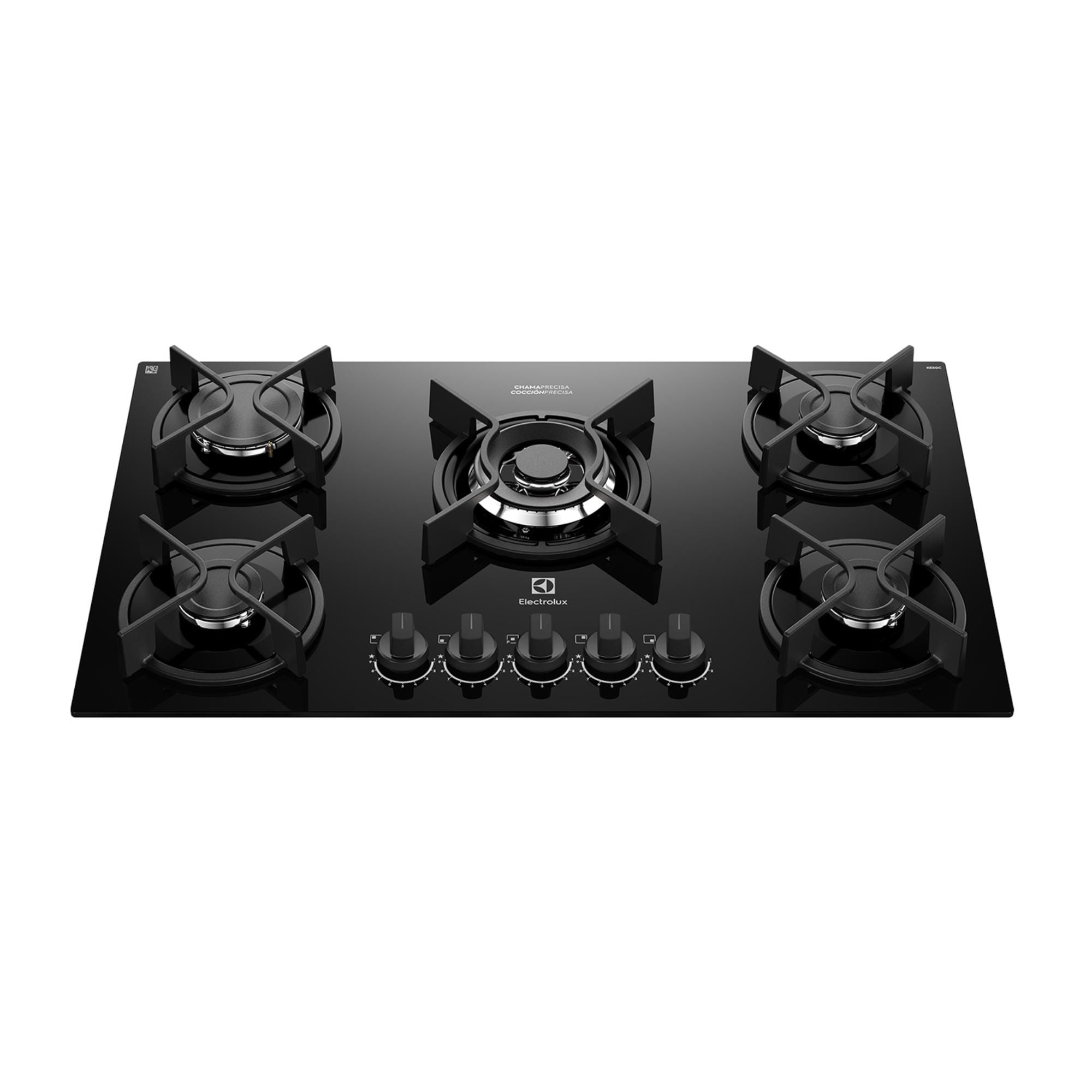 Encimera A Gas Ke5gc Electrolux Black Glass