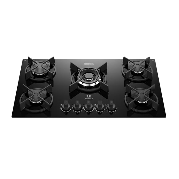 Encimera a Gas 5 platos KE5GC Electrolux Black Glass