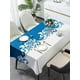 thumbnail image 1 of Mantel Rectangular Antimanchas 140 x 230 cm - Blanco Azules Hojas, 1 of 1