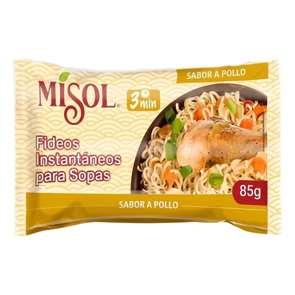 Fideos Instantáneos Misol Sabor Pollo 85g - Caja 24 Uds.