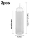 thumbnail image 2 of Juego de 2 dispensadores de alimentos transparentes y duraderos, sin fugas, con tapa para salsas, aceite y condimentos., 2 of 5
