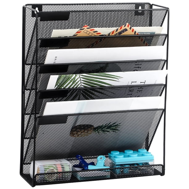 Organizador de archivos EASEPRES 40x10x32 cm negro, 6 niveles