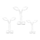 thumbnail image 4 of 3 piezas de soporte de pendientes, soporte de aretes de almacenamiento de joyería de joyería T Forma T para la sala de exhibición de la oreja de los Claro, 4 of 5