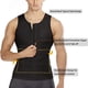 thumbnail image 3 of Camiseta de compresión para hombre, chaleco moldeador de cintura, camiseta sin mangas para entrenamiento, camisetas interiores con soporte para la espalda, 3 of 5