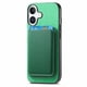 thumbnail image 4 of Funda de Cuero Magnética con Tarjetero para iPhone 16 Cubierta Delgada Verde, 4 of 5