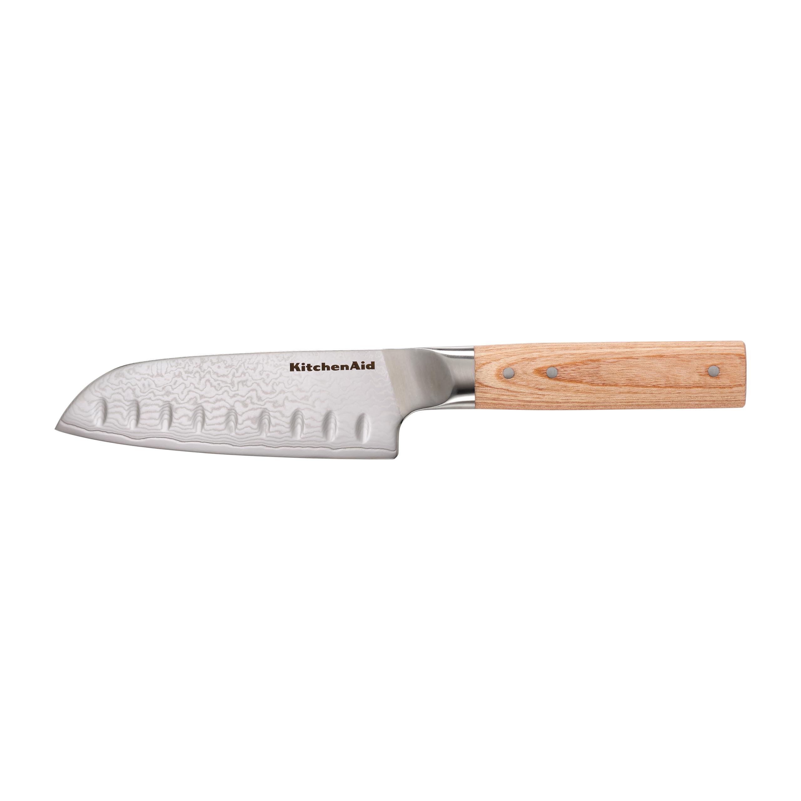 Cuchillo Kitchenaid Premium Santoku 12,7 Cm Aus-10 De Acero Damasco