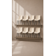 thumbnail image 1 of Pack de 8 Sillas Macron Felpa Acolchada de Comedor Metal - Crema, 1 of 5