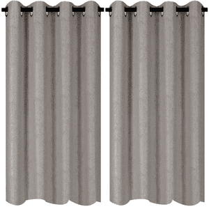 Clems - Pack 2 Cortina Blackout Flores Café Claro 135X225