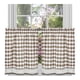 thumbnail image 1 of Juego de cortinas para ventana ACHIM Buffalo Check Tier, color marrón y marfil, 1 of 6