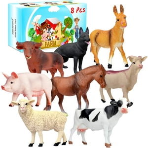 Figuras De Animales Keciabo Farm Animals, 8 Unidades, Para Niños Pequeños