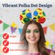thumbnail image 4 of Diadema Dress Up America con moño de payaso de lunares para niños, 4 of 6