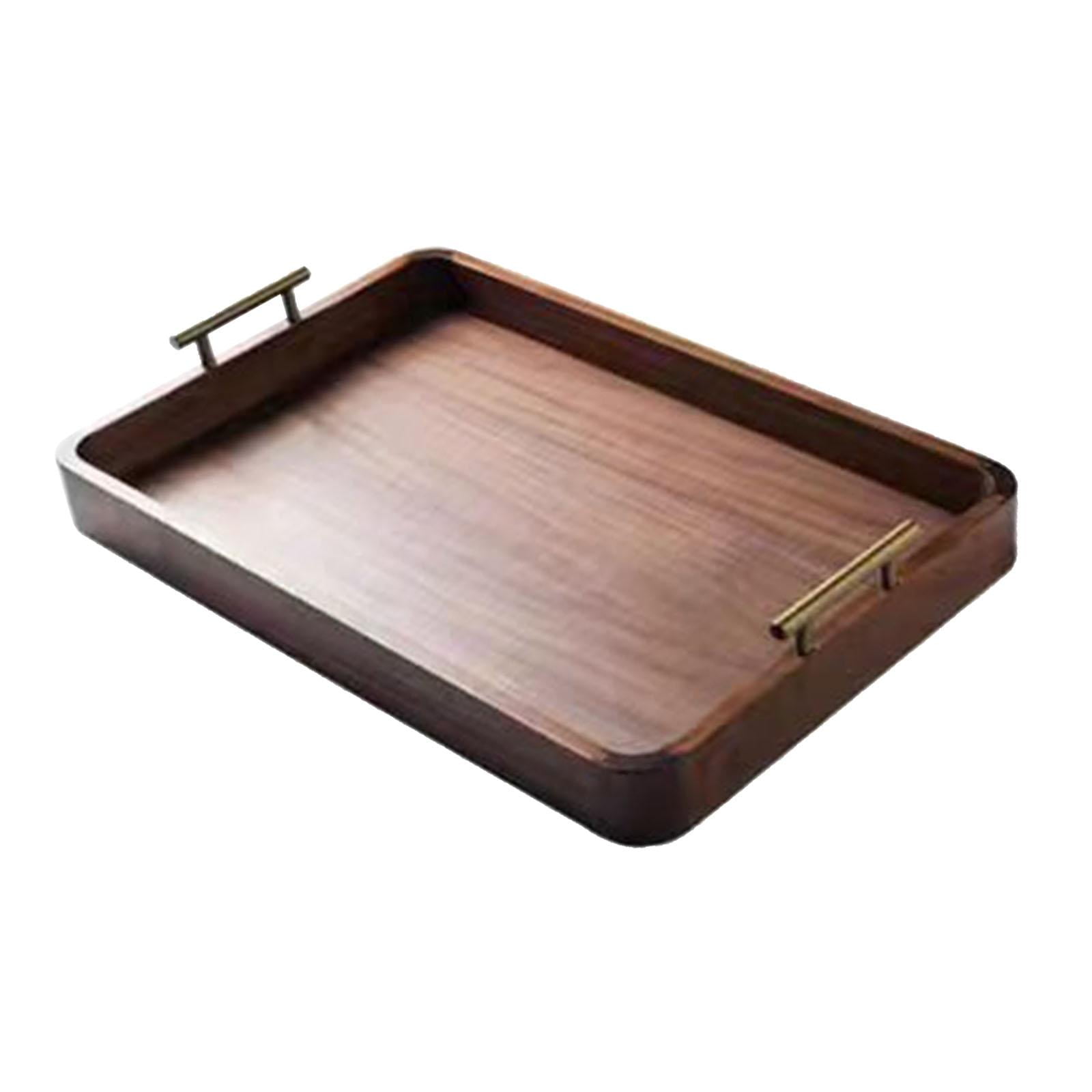 Magideal - Bandeja Para Servir, Bandeja Para El Hogar, Organizador De Maquillaje, Bandeja De Frutas Portátil, Bandeja De Té De Escritorio Para Gabinete De Cocina 34 Cm X 24 Cm X 6 Cm