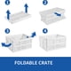 thumbnail image 4 of Caja de almacenamiento Aebeky 30 L plegable de plástico – paquete de 3 – color blanco, 4 of 8