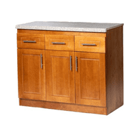 Muebles Insignes - Mueble De Cocina Berlin Madera Nogal Base 3 Puertas