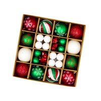Magideal - 44 Uds Bolas De Navidad Adornos Adornos Decoración De Árbol De Navidad A Granel Bolas De Navidad Decorativas De 3-6Cm Para Festival De Aniversario Rojo Verde Blanco