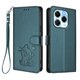 thumbnail image 1 of Funda de Gato tipo Libro para Infinix Note 40X 5G, Verde Oscuro, 1 of 6