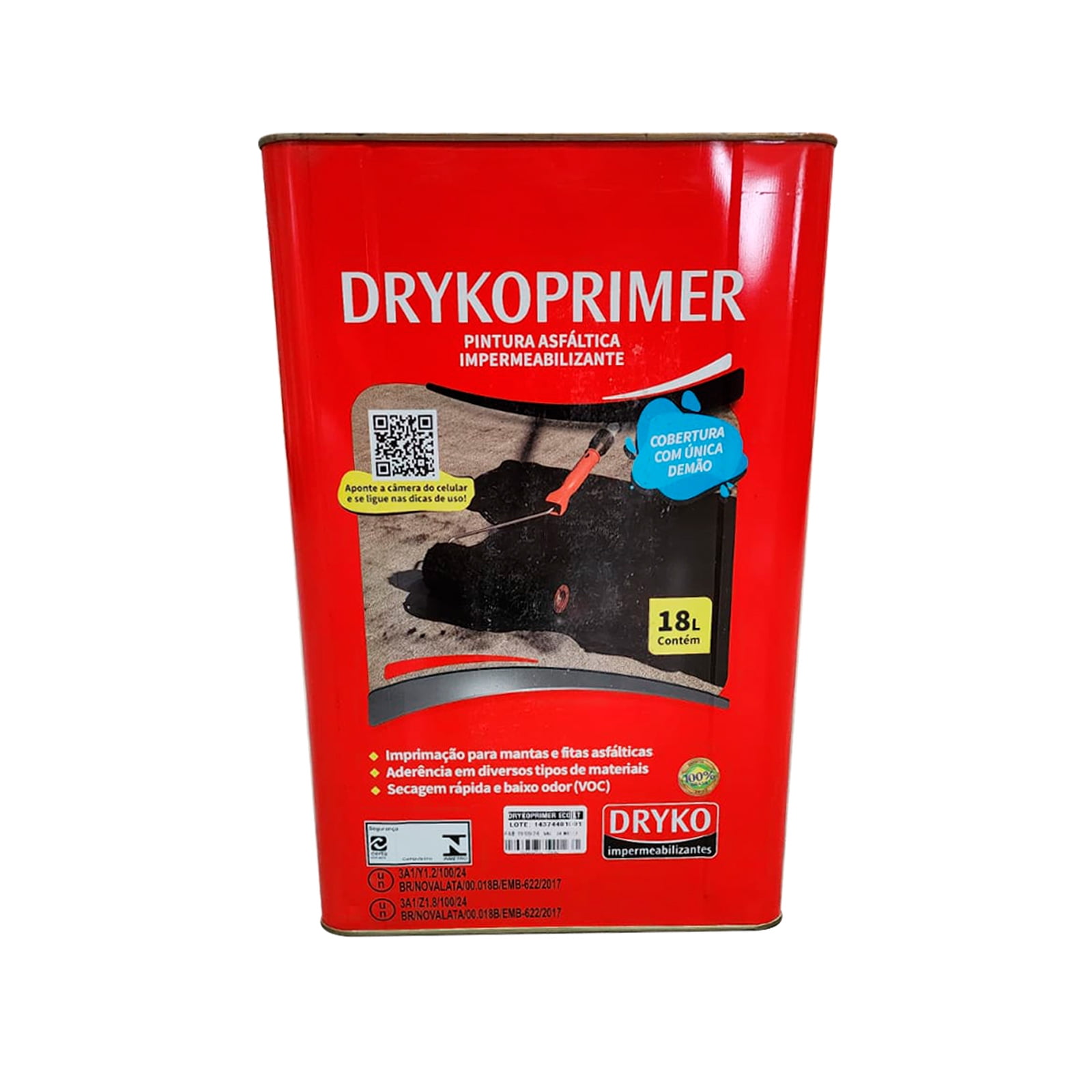 Dryko Impermeabilizantes - Emulsión Asfáltica Dryko Primer Acqua 18 Lts