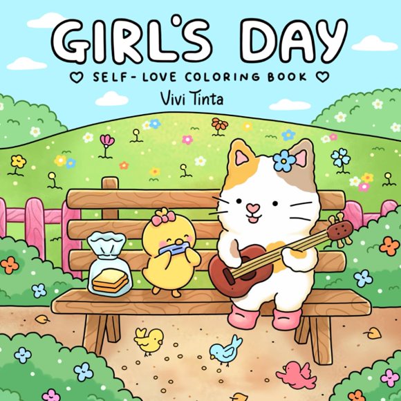 Libro para colorear Vivi Tinta Girl's Day Self-Love para adultos y adolescentes