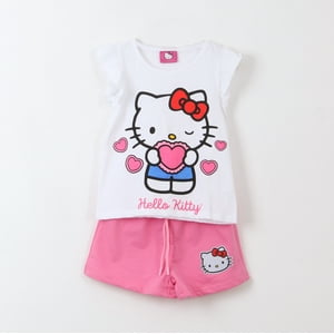 Conjunto Niña Blanco Corazón Hello Kitty