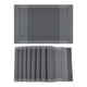 thumbnail image 1 of REGALWOVEN Manteles Juego de 8 Manteles para Decoración de Mesa de Comedor Interior Exterior Lavable Mantel de Cocina Limpiar con Paño Gris 18*12in, 1 of 7