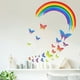 thumbnail image 2 of 1pc Colorful Rainbow Butterfly Wall Sticker Bedroom Living Room Wall Decoration Sticker, 2 of 4