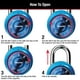 thumbnail image 2 of Candado Master Lock 1533TRI Mini Combinación Paquete 3 Colores, 2 of 3