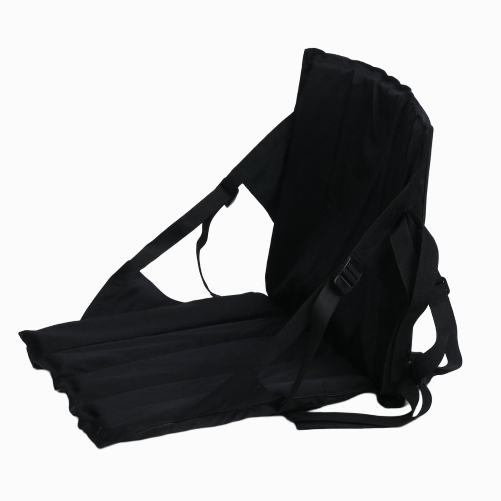 Magideal - Asientos De Kayak Con Respaldo, Silla Con Respaldo, Cómodo, Plegable, Duradero, Cojín De Asiento Plegado Para Deportes, Botes De Remos, Deportes Acuát Negro